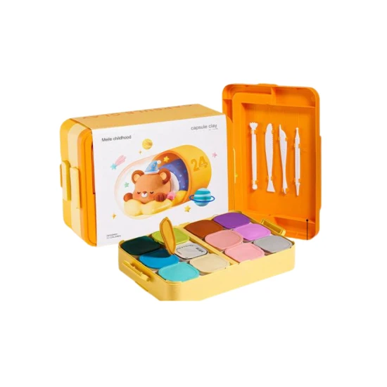 Jarmelo Modelliermasse in der Box – 24 Farben Set, ungiftiger Modellierspaß für Kinder
