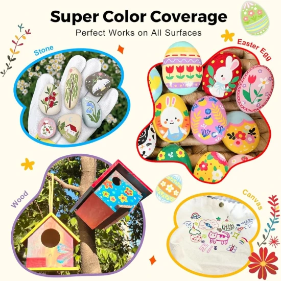 Jarmelo Temperafarben im Stiftformat – Set mit 30 abwaschbaren, ungiftigen Farben im Stiftformat