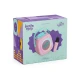 Pinkes Kiddoboo Bluetooth-Karaoke-Set KidsVoice-Mikrofon und Lautsprecher mit RGB-Beleuchtung und lustigen Effekten für Kinder ab 3 Jahren.