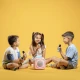 Pinkes Kiddoboo Bluetooth-Karaoke-Set KidsVoice-Mikrofon und Lautsprecher mit RGB-Beleuchtung und lustigen Effekten für Kinder ab 3 Jahren.
