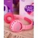 Kabellose Kinderkopfhörer Kiddoboo Flamingo Pink mit LED-Licht und hochwertigem Sound – sichere und stylische Kopfhörer für Kinder ab 6 Jahren.