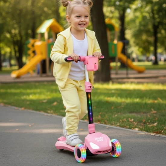 Elektrischer Scooter Trecyclo Pink Kinder E-Scooter mit drei Rädern