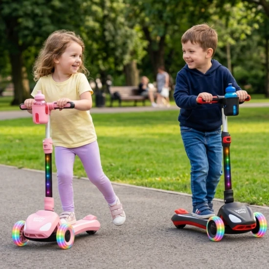 Elektrischer Scooter Trecyclo Pink Kinder E-Scooter mit drei Rädern