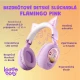 Kiddoboo Delulu Lavender kabellose Kinderkopfhörer mit LED-Licht und Katzenohren – sichere und stylische Kopfhörer für Kinder ab 7 Jahren.