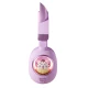 Kiddoboo Delulu Lavender kabellose Kinderkopfhörer mit LED-Licht und Katzenohren – sichere und stylische Kopfhörer für Kinder ab 7 Jahren.