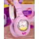 Kiddoboo Delulu Lavender kabellose Kinderkopfhörer mit LED-Licht und Katzenohren – sichere und stylische Kopfhörer für Kinder ab 7 Jahren.