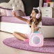 Kiddoboo Delulu Lavender kabellose Kinderkopfhörer mit LED-Licht und Katzenohren – sichere und stylische Kopfhörer für Kinder ab 7 Jahren.