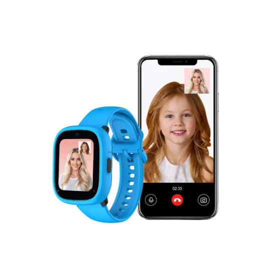 Kiddoboo x Lagenio WatchMe 4G Kinder-Smartwatch in Blau-Schwarz mit Display, Kamera und SOS-Funktion – ein sicheres und spielerisches Accessoire für Kinder.