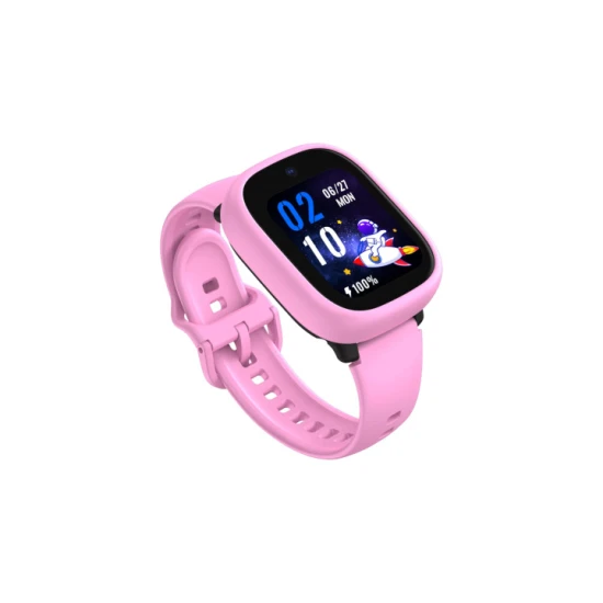 Kiddoboo x Lagenio WatchMe 4G Kinder-Smartwatch in Pink und Lila mit Display, Kamera und SOS-Funktion – ein sicheres und verspieltes Accessoire für Kinder.