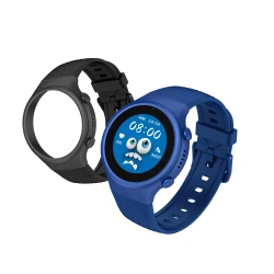  Kinder-Smartwatch runde Kiddoboo x Lagenio WatchMe 4G Blau/Schwarz 
