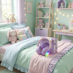 Drahtlose Kinderkopfhörer Delulu DiscoBeats Pink