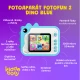 Kiddoboo FotoFun 2 Dino Blue Kinderkamera - blaue Sofortbildkamera für Kinder mit Sofortdruck, Farbmarkierungen und lustigen Fotorahmen.