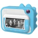 Kiddoboo FotoFun 2 Dino Blue Kinderkamera - blaue Sofortbildkamera für Kinder mit Sofortdruck, Farbmarkierungen und lustigen Fotorahmen.