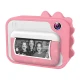 Kiddoboo FotoFun 2 Dino Pink Kinderkamera - rosa Sofortbildkamera für Kinder mit Sofortdruck, Farbmarkierungen und lustigen Fotorahmen.