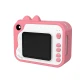 Kiddoboo FotoFun 2 Dino Pink Kinderkamera - rosa Sofortbildkamera für Kinder mit Sofortdruck, Farbmarkierungen und lustigen Fotorahmen.