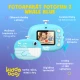 Kiddoboo FotoFun 2 Whale Blue Kinderkamera - blaue Sofortbildkamera für Kinder mit Sofortdruck, Farbmarkierungen und lustigen Fotorahmen.