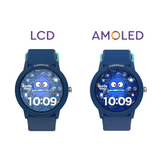 Kinder-Smartwatch O'Clock Blue mit AMOLED-Display.