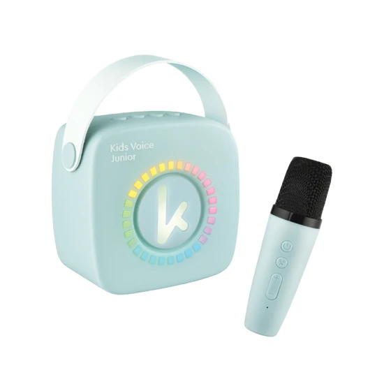 Bluetooth Mini Karaoke Set Mikrofon und Lautsprecher Mint