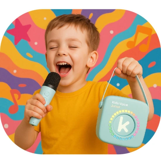 Bluetooth Mini Karaoke Set Mikrofon und Lautsprecher Pink
