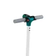 Weiß-grüner Kinder-Elektroroller Kiddoboo KiddoRider mit Anti-Rutsch-Pad, LED-Licht und klappbarem Rahmen – ideal für Kinder ab 6 Jahren.