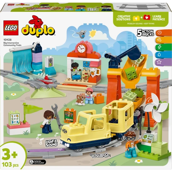 LEGO DUPLO Großer interaktiver Gemeinschaftszug mit Figuren und Aktionssteinen