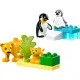 LEGO Löwen- und Pinguinfamilie bereit für ein Abenteuer in der Wildnis