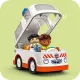 LEGO DUPLO Krankenwagen und Fahrer mit Figuren eines Mädchens, eines Fahrers und eines Krankenwagens, Kinderbausatz zur Entwicklung sozialer Fähigkeiten und motorischer Fähigkeiten.