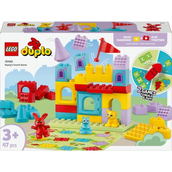 LEGO DUPLO 10450 – Hopsy und das Burgspiel mit Tierfiguren und bunten Bausteinen