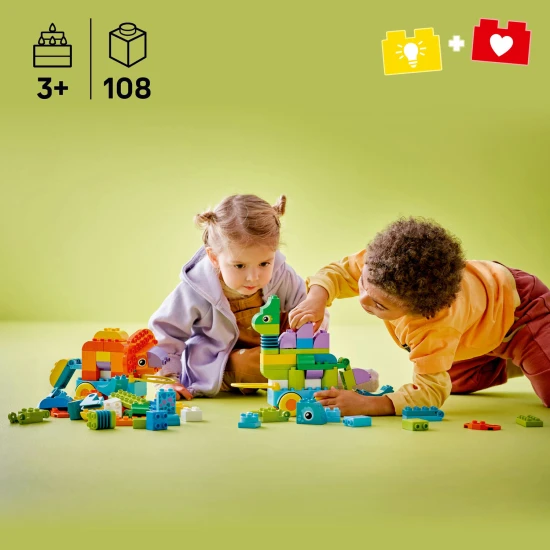 LEGO DUPLO 3 in 1 Dinosaurier auf Rädern 10451 – Diplodocus, T-Rex, Triceratops, Stegosaurus, Pteranodon und Parasaurolophus Bauset für Kinder