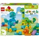 LEGO DUPLO 3 in 1 Dinosaurier auf Rädern 10451 – Diplodocus, T-Rex, Triceratops, Stegosaurus, Pteranodon und Parasaurolophus Bauset für Kinder