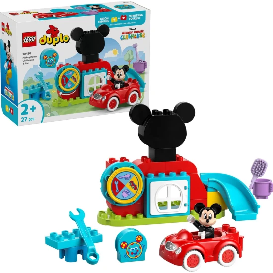 LEGO DUPLO Mickey Mouse Club mit interaktivem Rad und baubarem Spielzeugauto