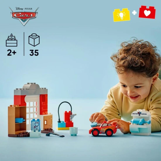 LEGO DUPLO 10456 McQueen und Besuch in Dr. Hudsons Garage – Bauset für Kleinkinder LEGO DUPLO 10456 – McQueen und Besuch in Dr. Hudsons Garage mit Auto und Zubehör