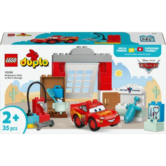 LEGO DUPLO 10456 McQueen und Besuch in Dr. Hudsons Garage – Bauset für Kleinkinder LEGO DUPLO 10456 – McQueen und Besuch in Dr. Hudsons Garage mit Auto und Zubehör