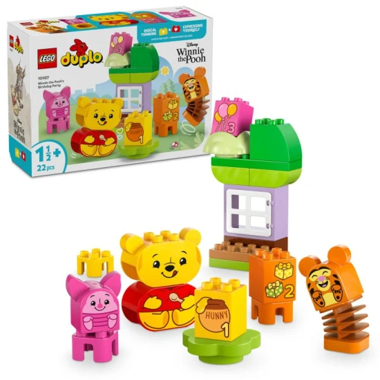 LEGO DUPLO 10457 – Winnie Pu Geburtstagsfeier mit Figuren und Geschenken