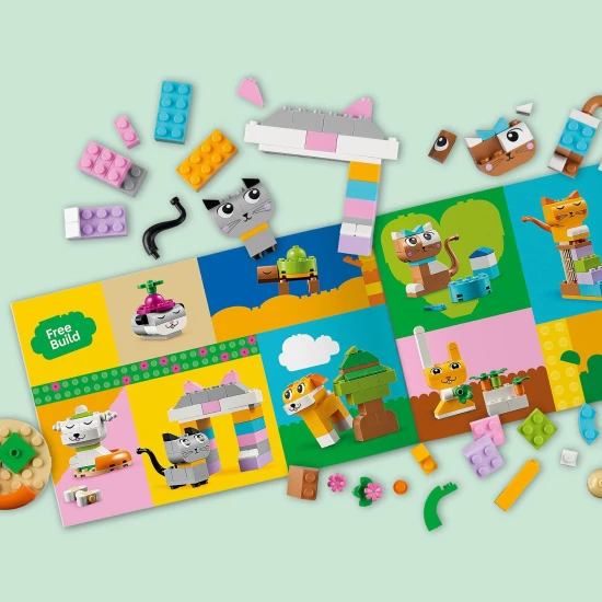 LEGO® Classic Creative Pets Bausatz (11034) – Bauen Sie Ihre Lieblingshaustiere mit bunten LEGO Steinen und einer einfachen Anleitung