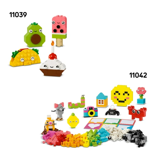 Kreativer LEGO Classic Bausatz mit durchsichtigen Steinen für endlose Baumöglichkeiten.