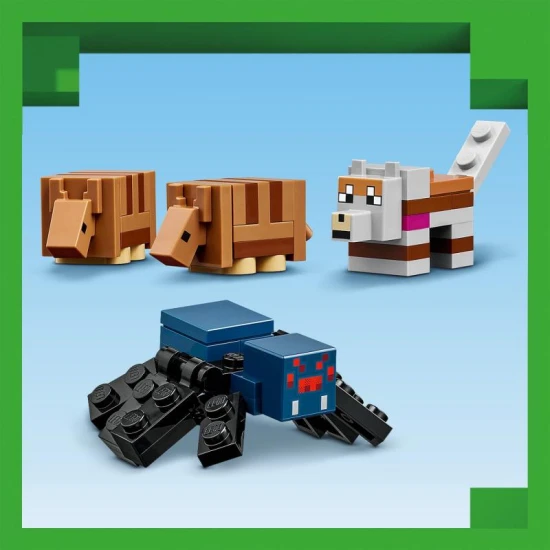 LEGO Minecraft 21269 – Expedition in die Mine & Gürteltiere mit Dynamit, Minen und Tieren
