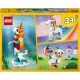Der LEGO® Creator 3-in-1-Bausatz (31140) mit einem magischen Einhorn, einem Seepferdchen und einem Pfau enthält farbenfrohe positionierbare Modelle zum Bauen und Ausstellen, ideal für Kinder ab 7 Jahren.