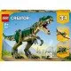 LEGO® Creator 3-in-1-Modelle: T-Rex, Triceratops und Pterodactylus in Aktion – das perfekte Set für Dinosaurierliebhaber.
