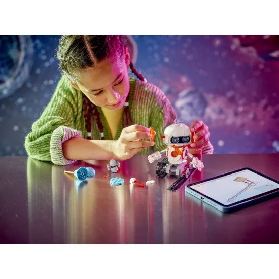 LEGO CREATOR Weltraumroboter – Roboter, Weltraumhund und Rakete in einem Set mit beweglichen Teilen und einem Lichtwürfel.