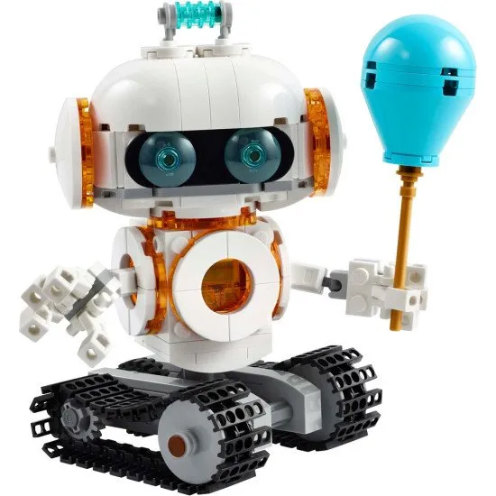 LEGO CREATOR Weltraumroboter – Roboter, Weltraumhund und Rakete in einem Set mit beweglichen Teilen und einem Lichtwürfel.