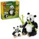 LEGO CREATOR Wilde Tiere: Pandafamilie – ein Panda mit Jungem im Dschungel und verschiedene umbaubare Tiermodelle.