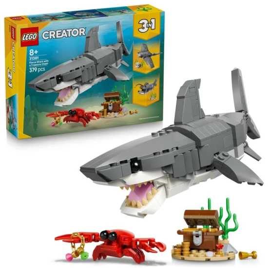 LEGO CREATOR 31381 Wilder Hai und Schatztruhe