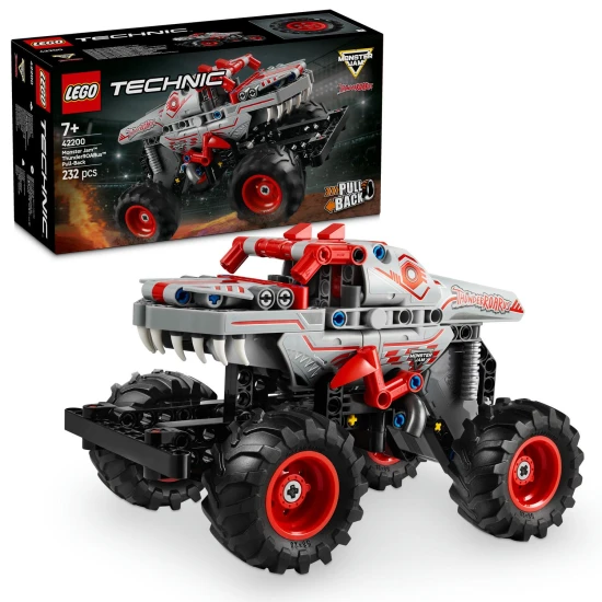 LEGO® Technic 42200 Monster Jam™ ThunderROARus™ – Monstertruck mit ausziehbarem Motor, realistischen Details und aggressivem Design.