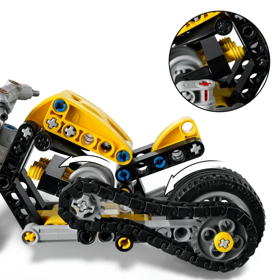 LEGO Technic 42225 Gelbes Motorrad