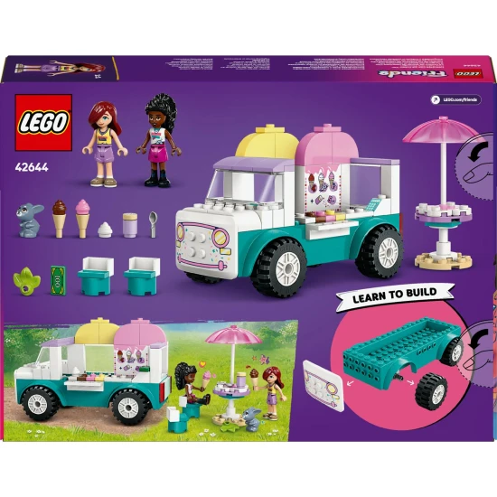 LEGO® Friends 42644 Eiswagen – Spielzeug für Kinder mit Minipuppen, einem Häschen und Eiszubehör.