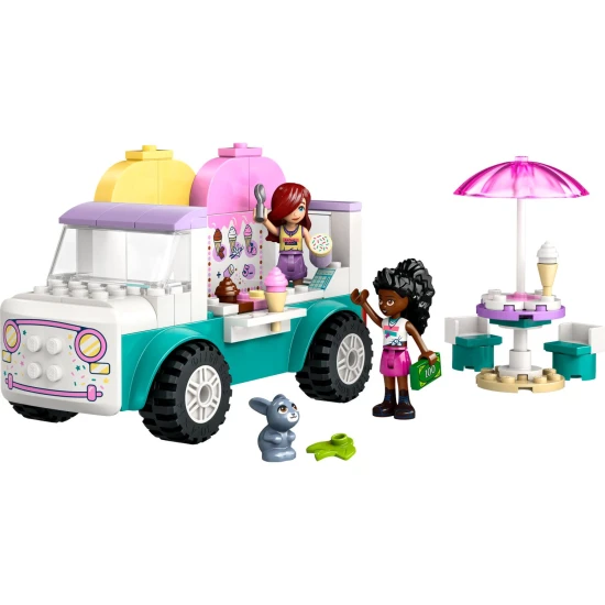LEGO® Friends 42644 Eiswagen – Spielzeug für Kinder mit Minipuppen, einem Häschen und Eiszubehör.