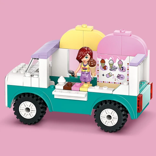 LEGO® Friends 42644 Eiswagen – Spielzeug für Kinder mit Minipuppen, einem Häschen und Eiszubehör.