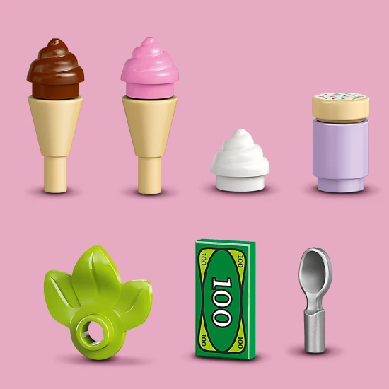 LEGO® Friends 42644 Eiswagen – Spielzeug für Kinder mit Minipuppen, einem Häschen und Eiszubehör.