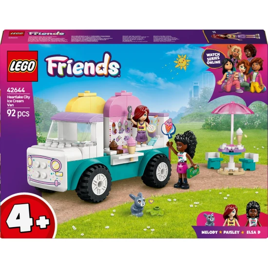 LEGO® Friends 42644 Eiswagen – Spielzeug für Kinder mit Minipuppen, einem Häschen und Eiszubehör.